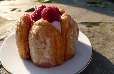 Crème mascarpone Rose et Framboises.