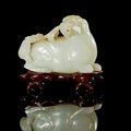 A fine Chinese jade carving of Bi Xie, Qing dynasty (1644-1911)