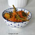 Légumes verts à la sauce au poivron 