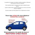 CONSEIL D'AFFICHAGE DE VOTRE ATTESTATION LORS DE VOS TRAJETS