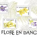 Un Bloc de 4 timbres pour la flore en danger 