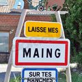 Panneau ville / village : Laisse mes Maing sur tes hanches