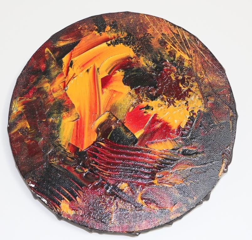 Cercle de feu- acryl 2016- dia 20 cm- (n°94 ND) -