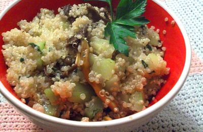 Quinoa aux girolles et courgettes