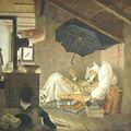 Etude de l'image : le pauvre poète de Spitzweg 