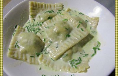 Raviolis frais aux épinards...frais et au chèvre....frais aussi