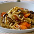 One pot pasta aux carottes et champignons