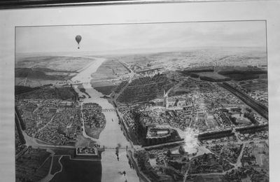 Photo survol d'Angers en ballon, début XX°