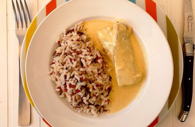 Cœurs de Filets de Colin, Sauce Moutarde, aux Trois Riz.