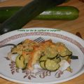 Crumble sur dos de cabillaud et courgettes