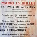 Vide grenier à Septfonds le 13 juillet 2021