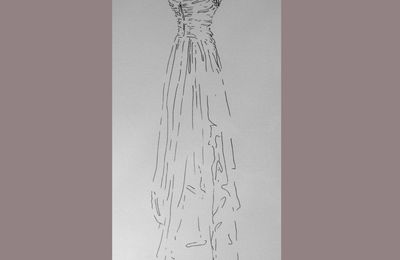 Robe mariage - crayon encre