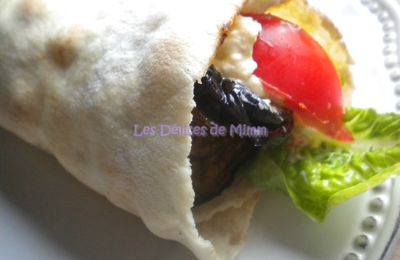 Sandwich libanais (falafels, homos, aubergines,…) (Vegan)