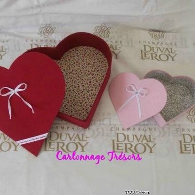 Boite en forme de coeur : boite à bijoux, mariage ...