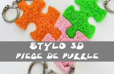Stylo 3D pièce de puzzle - Schéma gratuit