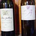 Terrasses du Larzac :Mas Jullien 2013, Castillon-Côtes de Bordeaux : Domaine de l'A 2009