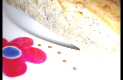 Cake au poireau, lait de coco et pavot