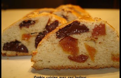 "Cantuccini au chocolat et fruits secs"