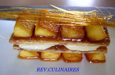 millefeuille pommes caramélisées crème chibboust