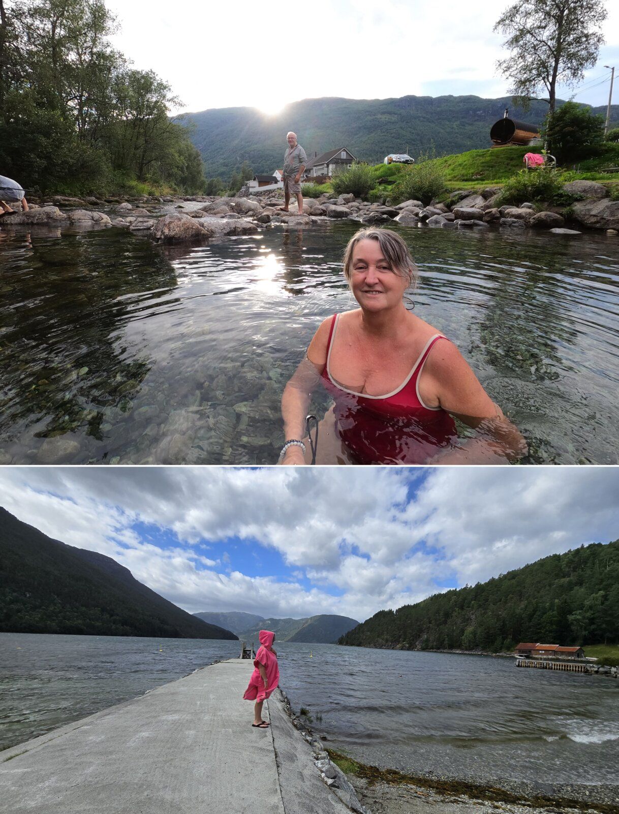 road trip en Norvège, blog voyage, nage en eau froide