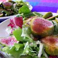 Salade de figues fraîches au chèvre