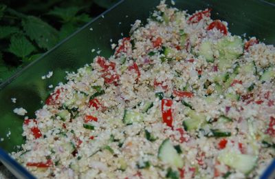 Salade de chou fleur cru façon taboulé