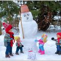 Un TRÈS grand bonhomme de neige