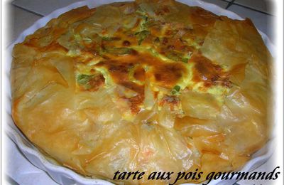 TARTE AUX POIS GOURMANDS 