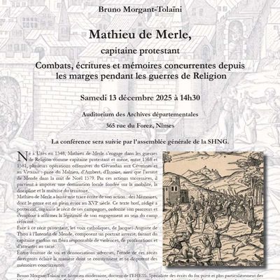 Conférence de Bruno Morgant-Tolaïni et AG de l'Association