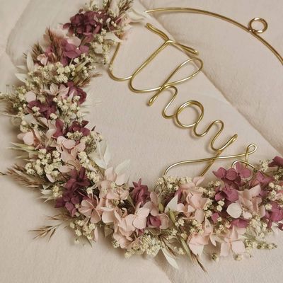 Couronne de fleurs séchées "Thays"