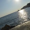 le soleil joue avec la mer; quelques photos mises aux couleurs d'une fin de journée