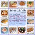 Menu pour la semaine du 23/01 au 29/01/2023