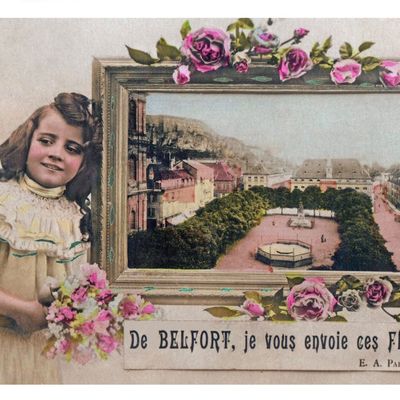 Carte postale passe-partout (famille) : Je vous envoie ces fleurs !