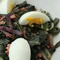 Salade tiède de bettes (ou blettes) aux oeufs