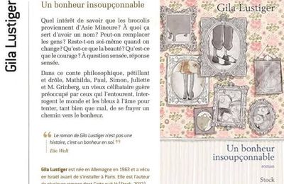 Un bonheur insoupçonnable, de Gila Lustiger