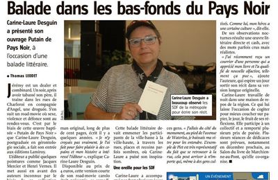 PUTAIN DE PAYS NOIR (Editions Lamiroy) dans Vers L'Avenir du mardi 20 août 2019