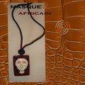  pendentif masque africain en fimo