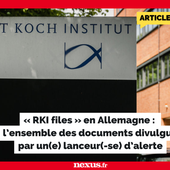 " RKI files " en Allemagne : l'ensemble des documents divulgué par un(e) lanceur(-se) d'alerte - Nexus