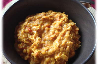 Dahl de lentilles corail au lait de coco