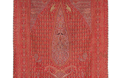 Portière brodée. Perse, Yazd ou Ispahan, début du XIXe siècle