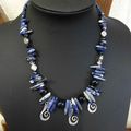 COLLIER PIERRES NATURELLES - SODALITE et GALAXY BLUE