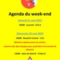 Agenda du week-end (21 & 22 mai 2022)