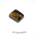 CABOCHON 18x16x9 OEIL de Tigre 36 Rect. - Pour CREATION 