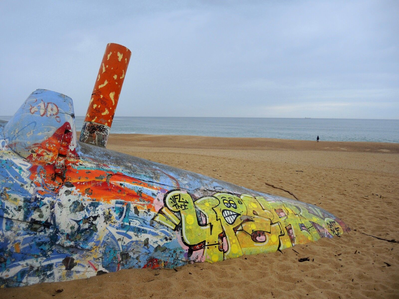 Tarnos, plage du métro, blokhaus, de dos, mars 2025 (40)