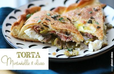 Torta à la mortadelle et aux olives