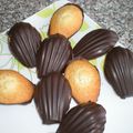 Madeleines en coque de chocolat