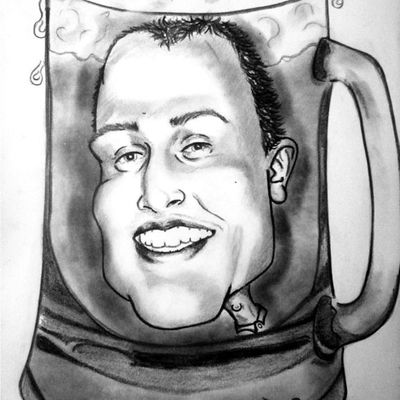 Caricature humoristique, une Biére?