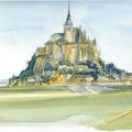 L'aquarelle du Mont saint Michel de Julien Gondouin