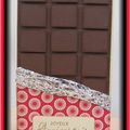 carte tablette de chocolat "Joyeux anniversaire" (rouge)