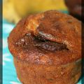 P'tits muffins à la banane et au coeur de Nutella